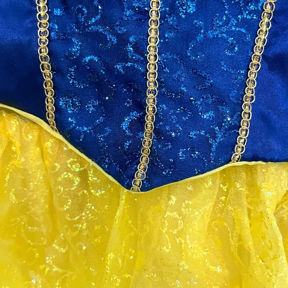 Official Disney Parks Snow White Princess Costume Dress Girls Size 6 Cape